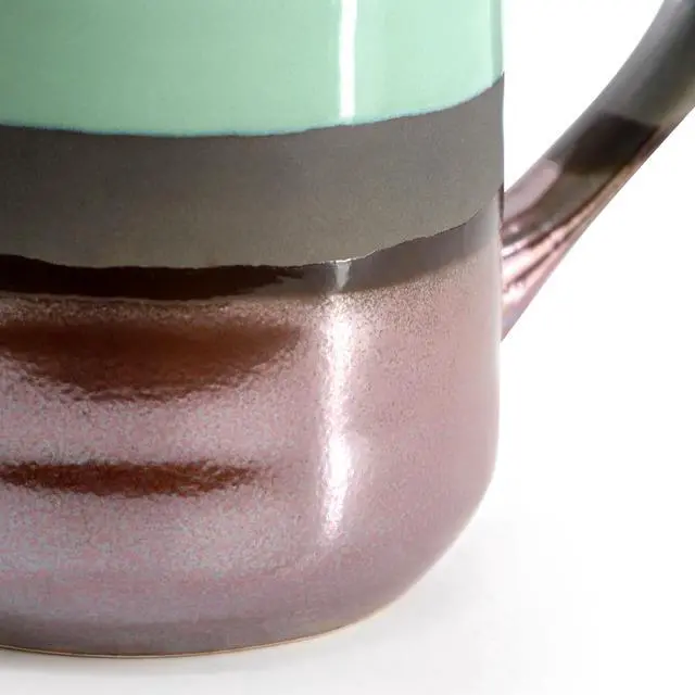 Alt view image 4 of 7 - Gibson Home Copper Tonal 4 Piece 18 Ounce Stoneware Cup Set in Celadon