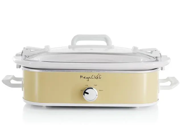 Alt view image 6 of 7 - MegaChef 3.5 Quart Casserole Slow Cooker with 3 Temperature Settings in Cream