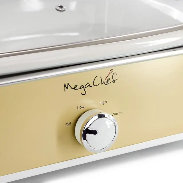 Alt view image 5 of 7 - MegaChef 3.5 Quart Casserole Slow Cooker with 3 Temperature Settings in Cream