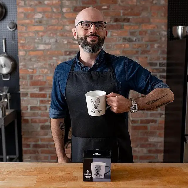 Alt view image 3 of 5 - Babish 17 Ounce Fine Ceramic Born & Bread Mug in White