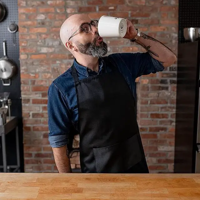 Alt view image 5 of 5 - Babish 17 Ounce Fine Ceramic Born & Bread Mug in White