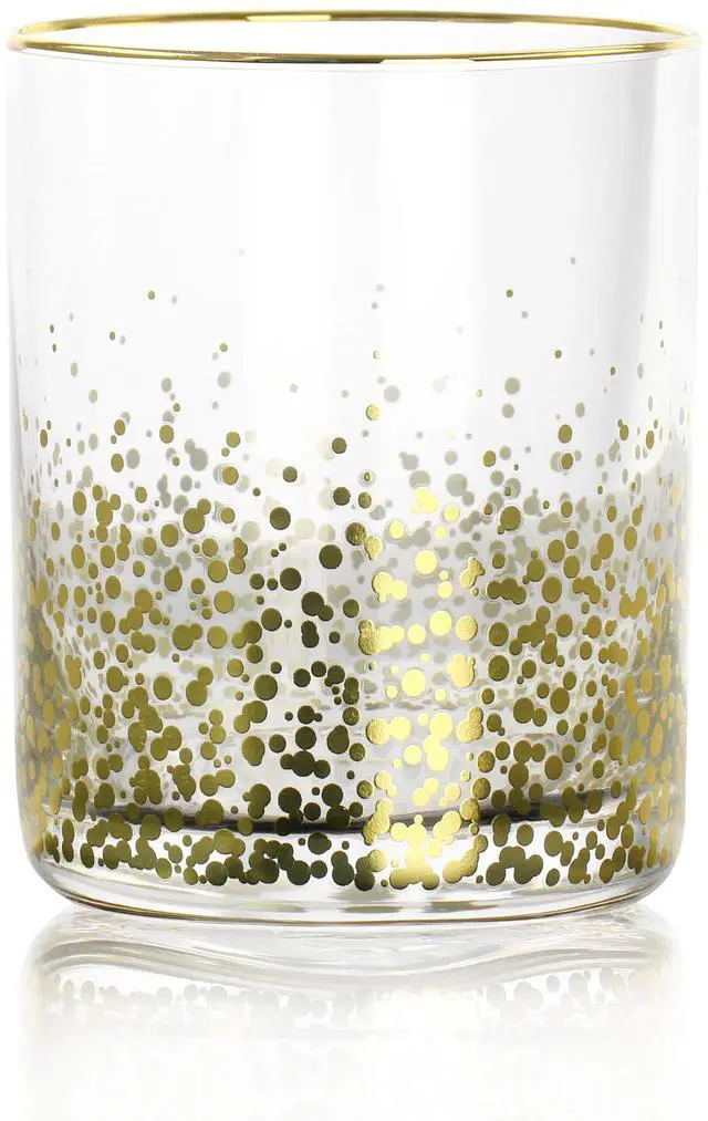 Alt view image 3 of 7 - Laurie Gates California Designs Audrey Hill 6 Piece 13.5oz Double Old Fashion Glass Set in Assorted Colors