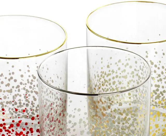 Alt view image 7 of 7 - Laurie Gates California Designs Audrey Hill 6 Piece 13.5oz Double Old Fashion Glass Set in Assorted Colors