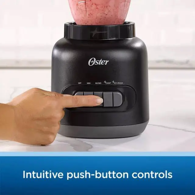 Alt view image 2 of 7 - Oster 6 Cup 5 Speed 700 Watt Plastic Jar Easy To Use Blender in Black