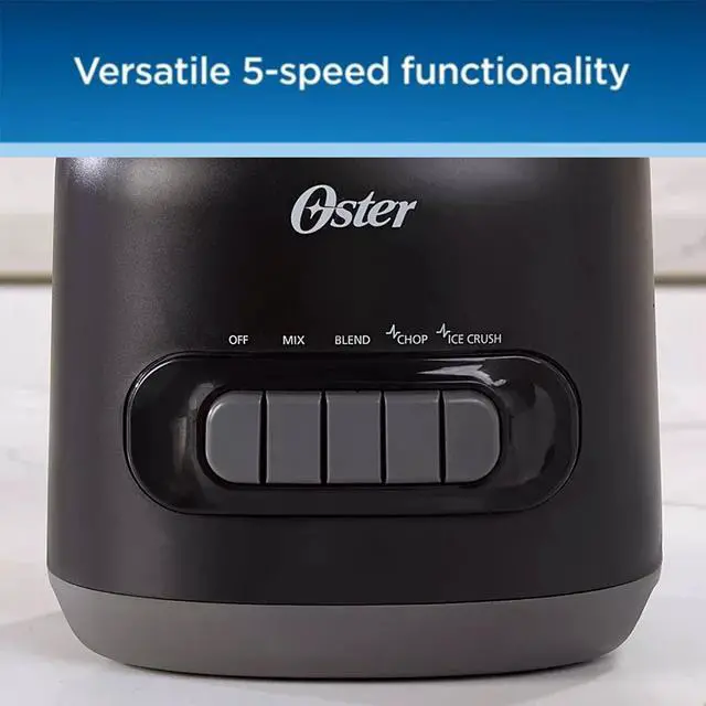 Alt view image 4 of 7 - Oster 6 Cup 5 Speed 700 Watt Plastic Jar Easy To Use Blender in Black