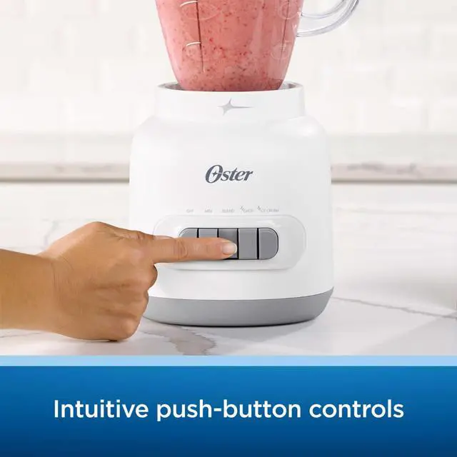 Alt view image 2 of 7 - Oster 6 Cup 5 Speed 700 Watt Plastic Jar Easy To Use Blender in White