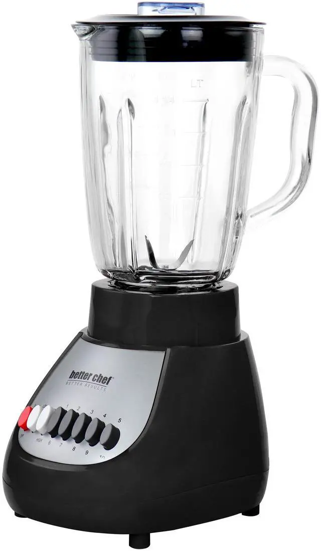 Main image of Better Chef 10 Speed 350 Watt Glass Jar Blender in Black