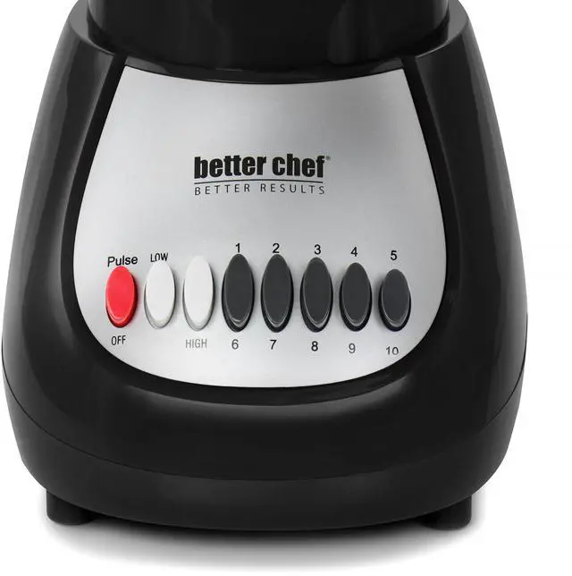 Alt view image 4 of 7 - Better Chef 10 Speed 350 Watt Glass Jar Blender in Black