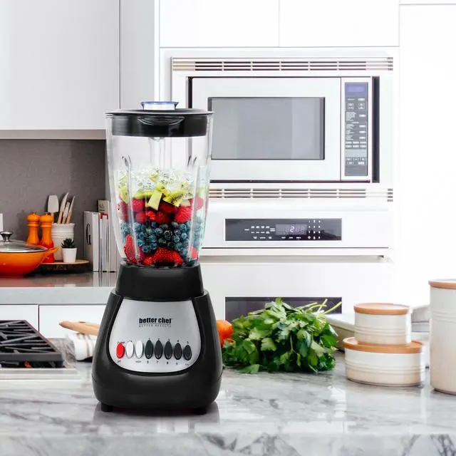 Alt view image 6 of 7 - Better Chef 10 Speed 350 Watt Glass Jar Blender in Black