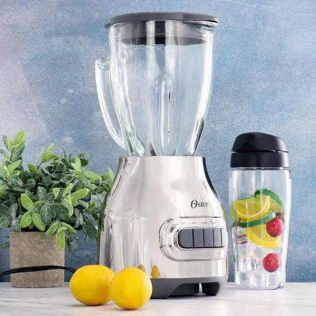 Alt view image 6 of 6 - Oster 3-in-1 Kitchen System 700 Watt Blender with Blend-N-Go Cup in Chrome