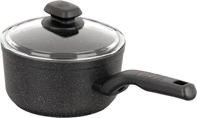 Main image of Korkmaz Ornella 2 Piece 2 Liter Quart Aluminum Nonstick Saucepan with Lid