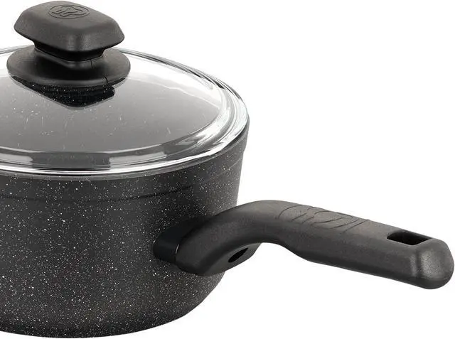 Alt view image 2 of 5 - Korkmaz Ornella 2 Piece 2 Liter Quart Aluminum Nonstick Saucepan with Lid
