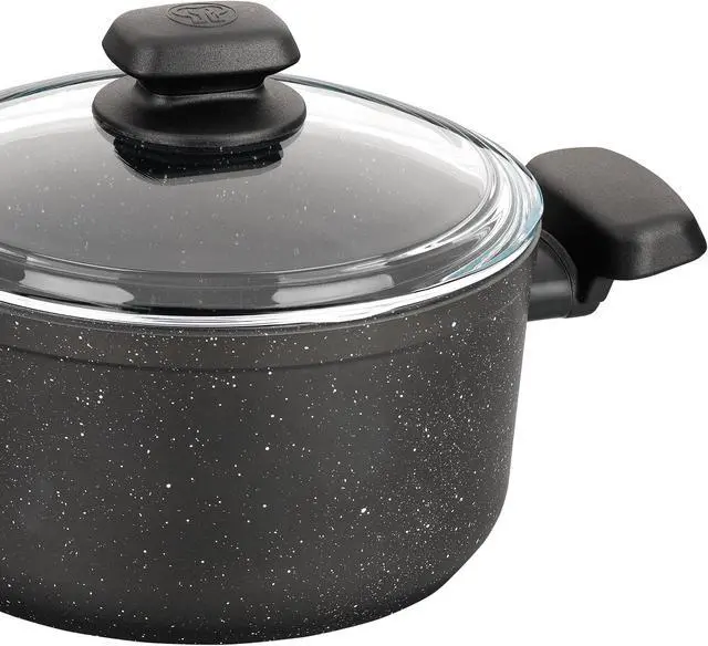 Alt view image 3 of 6 - Korkmaz Ornella 2 Piece 5 Liter Aluminum Nonstick Casserole Dish with Lid