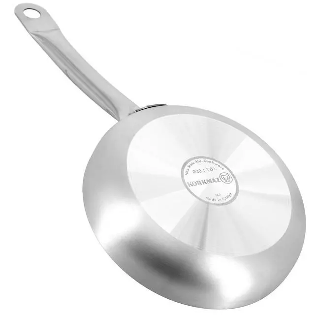 Alt view image 2 of 7 - Korkmaz Gastro 8 Inch Professional Series Tava and Frypan in Brushed Silver