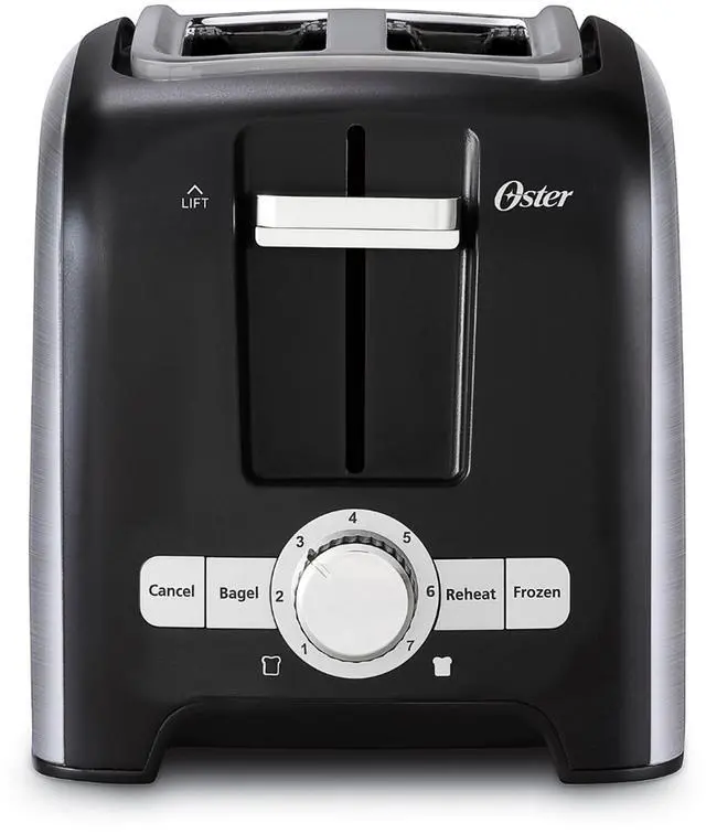Alt view image 7 of 10 - Oster 2 Slice Wide Slot Toaster - Brushed Stainless Steel 2153501