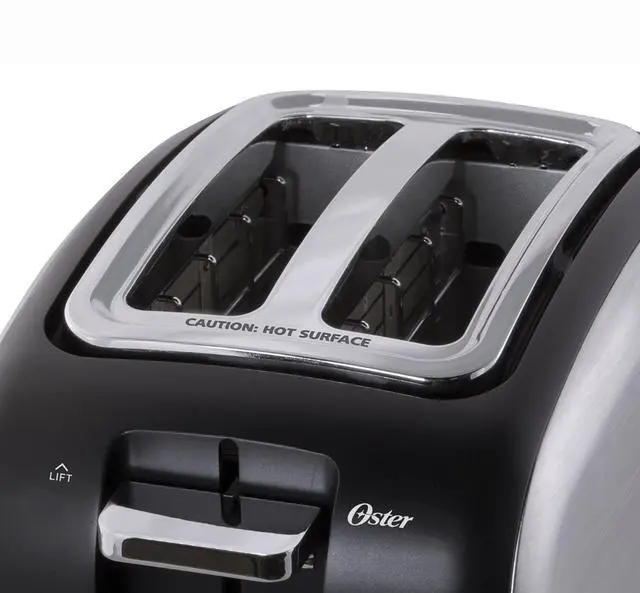 Alt view image 9 of 10 - Oster 2 Slice Wide Slot Toaster - Brushed Stainless Steel 2153501