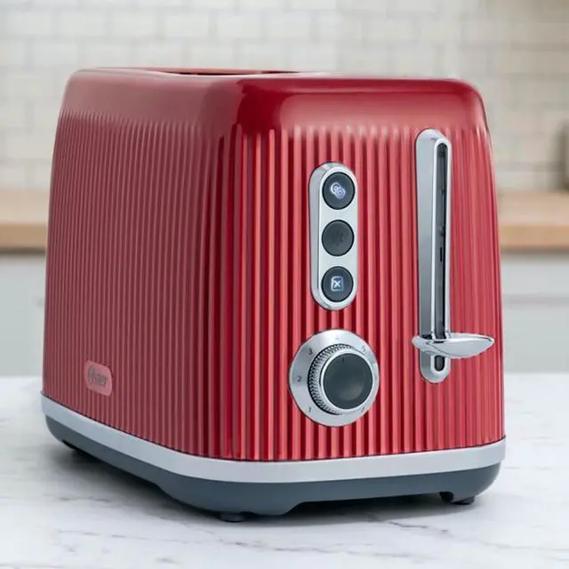 Alt view image 3 of 7 - Oster 2161512 Design Series 2 Slice Toaster - Red