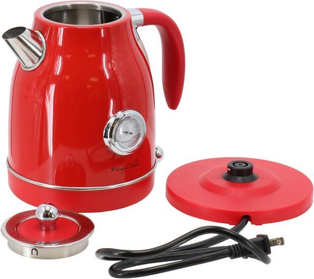 Alt view image 3 of 7 - MegaChef 1.7 Liter Electric Tea Kettle and 2 Slice Toaster Combo in Red
