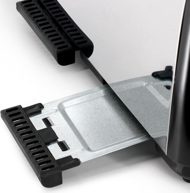 Alt view image 4 of 5 - Redmond 4-Slice Wide Slot 1400W Stainless Steel Toaster in Black
