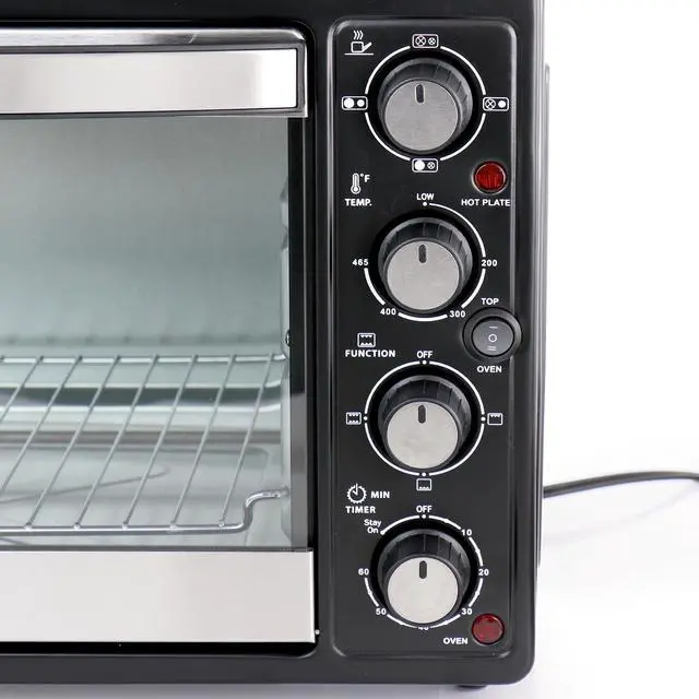 Alt view image 5 of 7 - Better Chef Chef Central XL Toaster Oven and Broiler with Dual Solid Element Burners in Black