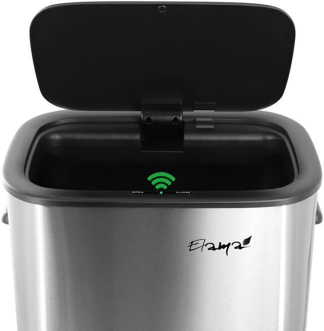 Alt view image 3 of 6 - Elama 14.5 Gallon Automatic Sensor Hands Free Trash Can