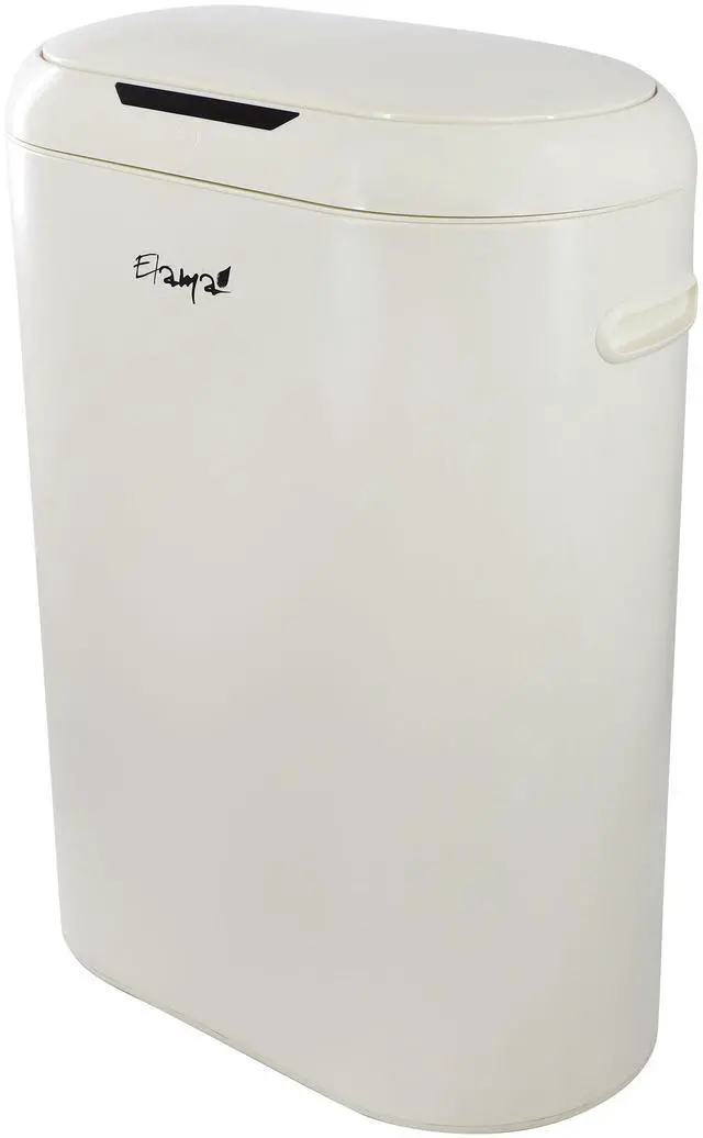Alt view image 2 of 7 - Elama 13 Gallon Automatic Sensor Hands Free Round Top Trash Can in Black