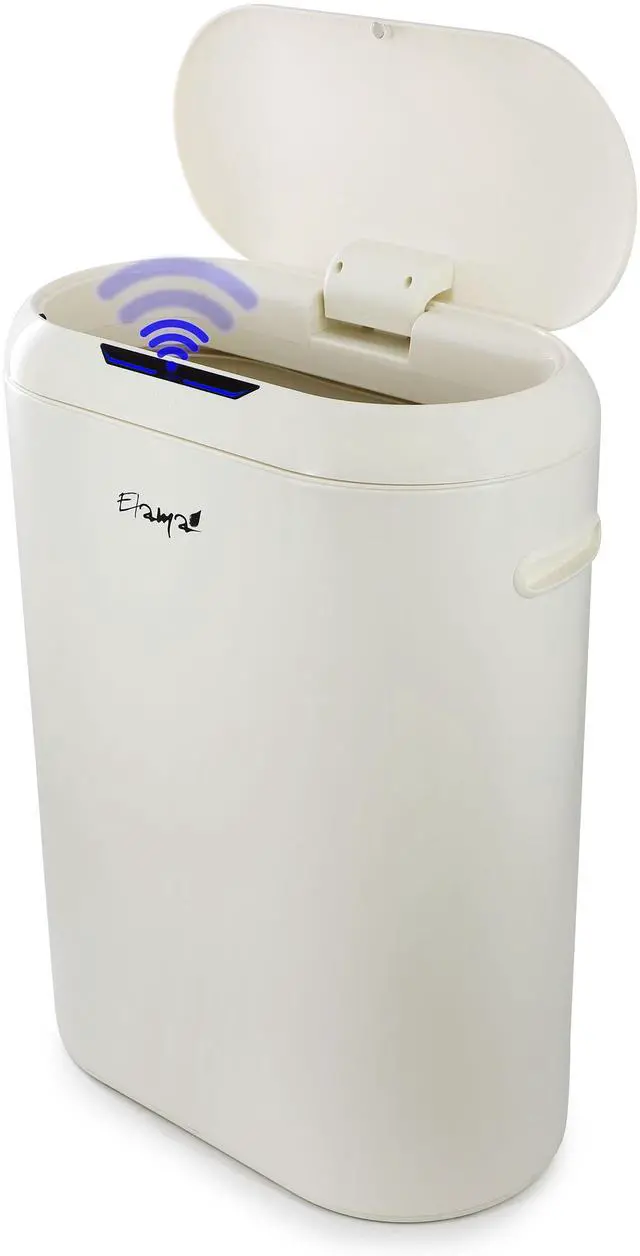 Main image of Elama 13 Gallon Automatic Sensor Hands Free Round Top Trash Can in Black