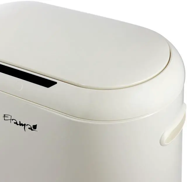 Alt view image 6 of 7 - Elama 13 Gallon Automatic Sensor Hands Free Round Top Trash Can in Black
