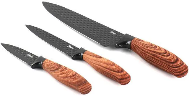 Alt view image 2 of 6 - Oster Gunderson 3 Piece Black Stainless Steel Cutlery Set