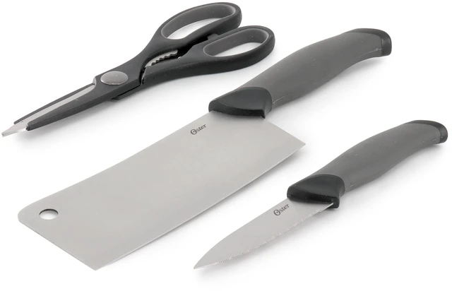 Alt view image 4 of 7 - Oster Lindbergh 14 Piece Stainless Steel Cutlery Knife Set in Black with Cutting Board