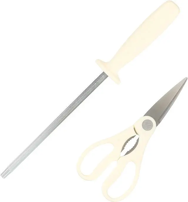 Alt view image 4 of 8 - Oster Evansville 14 Piece Stainless Steel Blade Cutlery Set in White