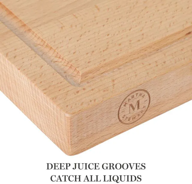 Alt view image 3 of 6 - Martha Stewart Lockner 18 x 12 Inch Beech Wood Cutting Board with Juice Groove