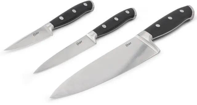 Alt view image 2 of 5 - Oster Ginley 3 Piece Stainless Steel Cutlery Set in Black