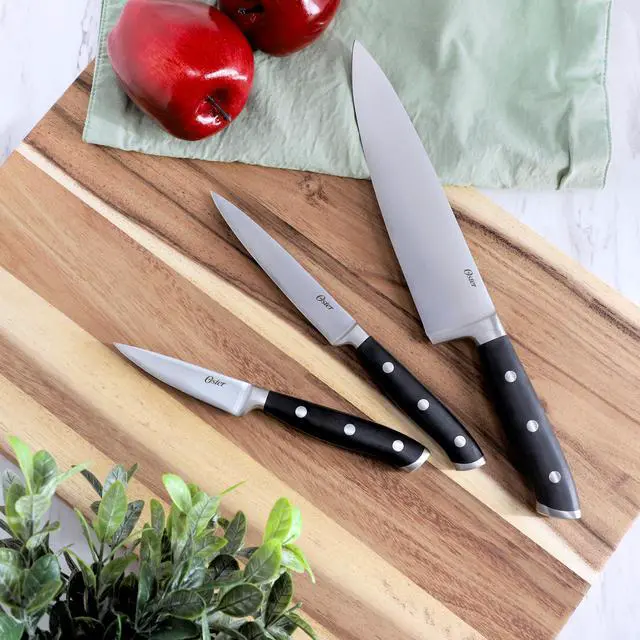 Alt view image 5 of 5 - Oster Ginley 3 Piece Stainless Steel Cutlery Set in Black