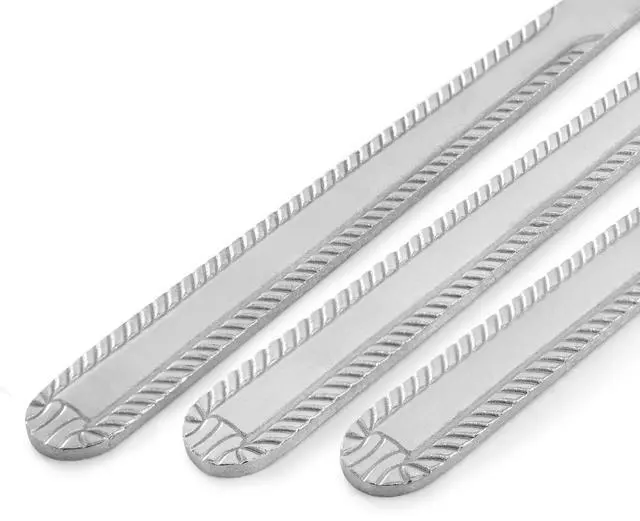 Alt view image 3 of 5 - Gibson Home Tustin 3 Piece Stainless Steel Dinner Knife Flatware Set in Silver