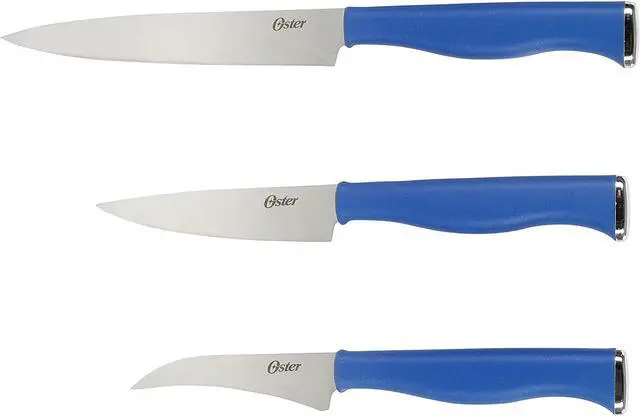 Alt view image 3 of 8 - Oster Langmore 15 Piece Stainless Steel Blade Cutlery Set in Dark Blue