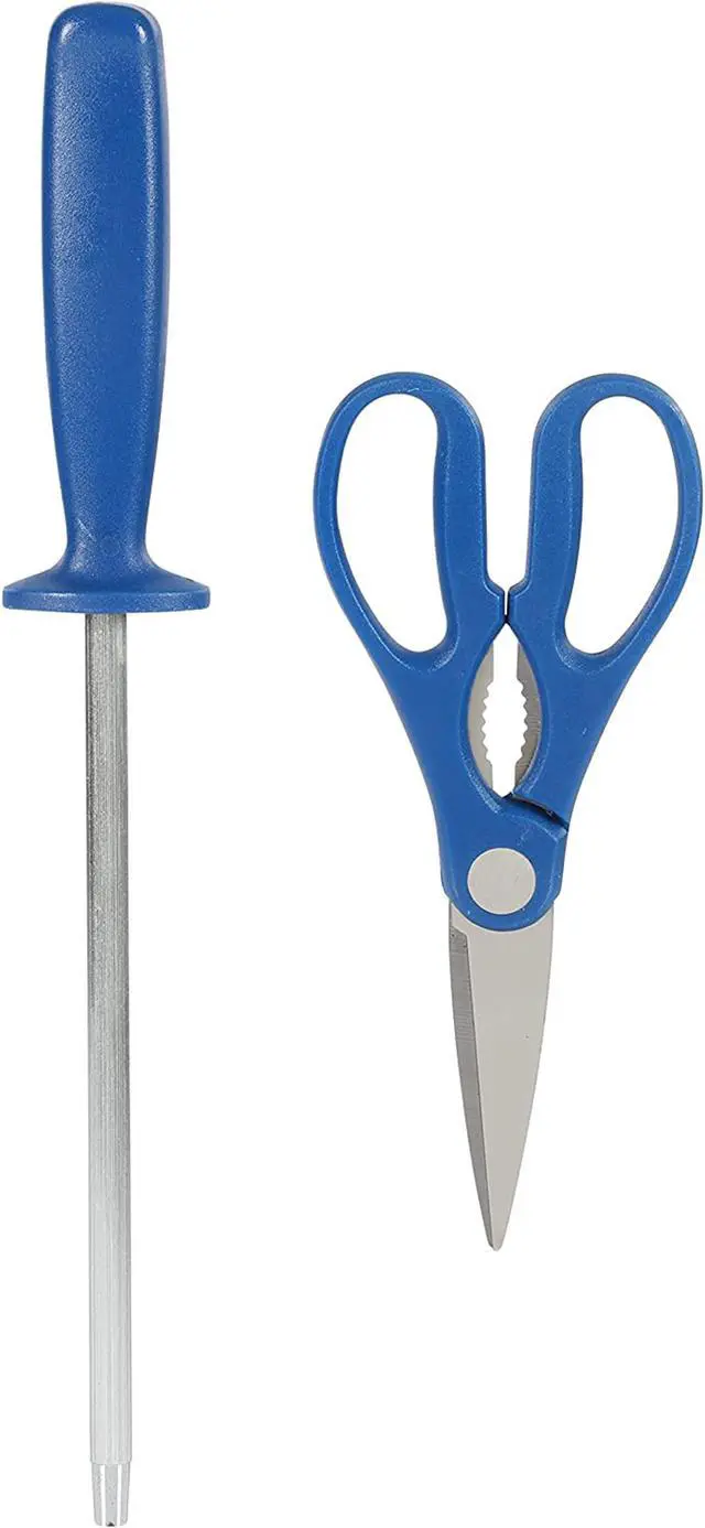 Alt view image 5 of 8 - Oster Langmore 15 Piece Stainless Steel Blade Cutlery Set in Dark Blue