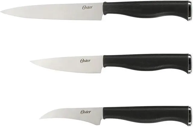 Alt view image 3 of 8 - Oster Langmore 15 Piece Stainless Steel Blade Cutlery Set in Black