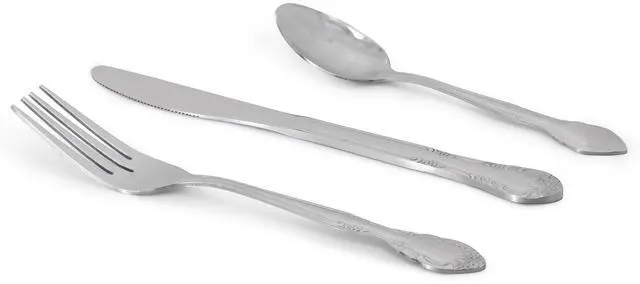 Alt view image 2 of 5 - Gibson Everyday Fairmont 3 Piece Stainless Steel Flatware Set