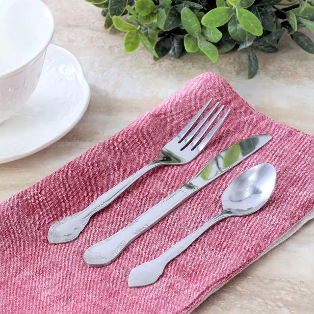 Alt view image 5 of 5 - Gibson Everyday Fairmont 3 Piece Stainless Steel Flatware Set