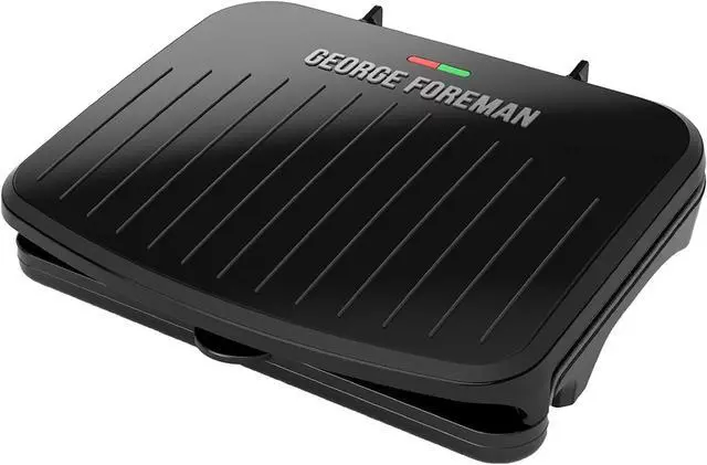 Main image of George Foreman Family Size 5 Serving Nonstick Compact Electric Indoor Grill in Black