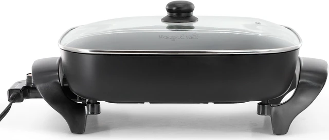 Alt view image 3 of 7 - MegaChef 14.96 Inch Electric Fry Pan with Non-Stick Coating