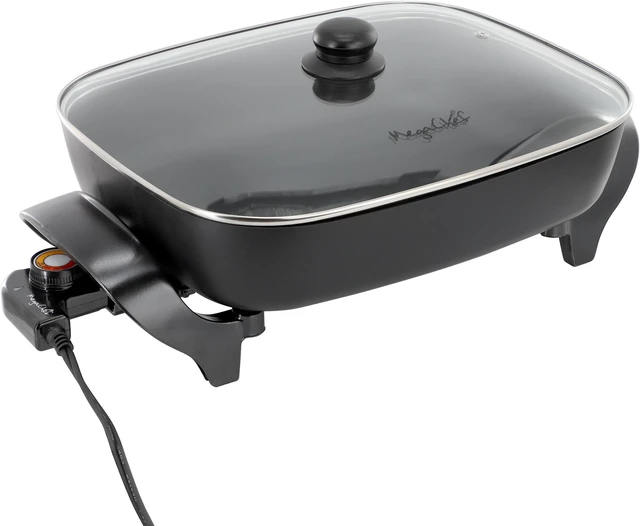 Alt view image 7 of 7 - MegaChef 14.96 Inch Electric Fry Pan with Non-Stick Coating