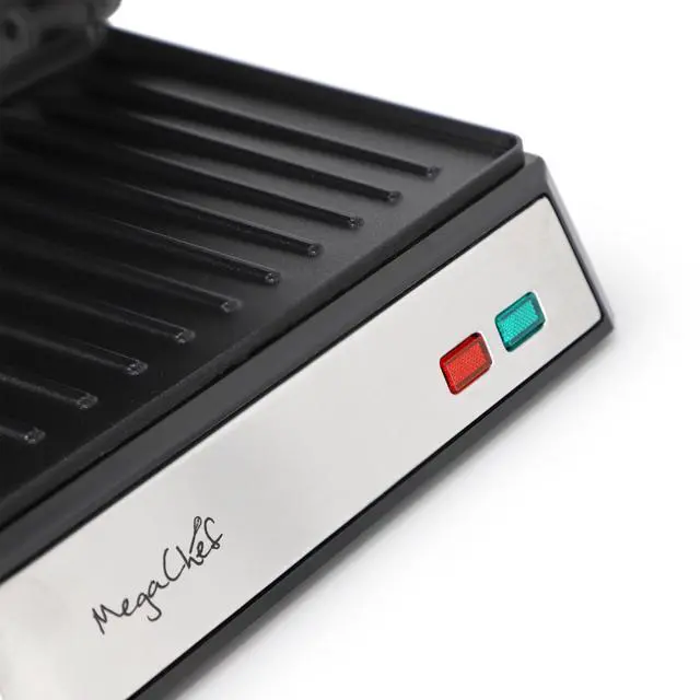 Alt view image 5 of 7 - MegaChef Electric Dual Plate Non-Stick Panini Grill Contact Press with Drip Tray