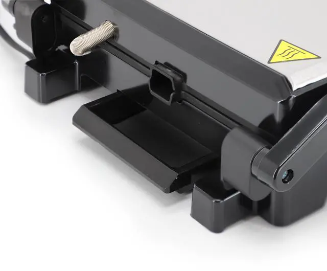 Alt view image 6 of 7 - MegaChef Electric Dual Plate Non-Stick Panini Grill Contact Press with Drip Tray