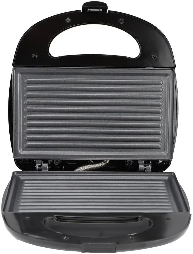 Alt view image 5 of 7 - MegaChef Electric Compact Aluminum Nonstick Sandwich Maker in Black