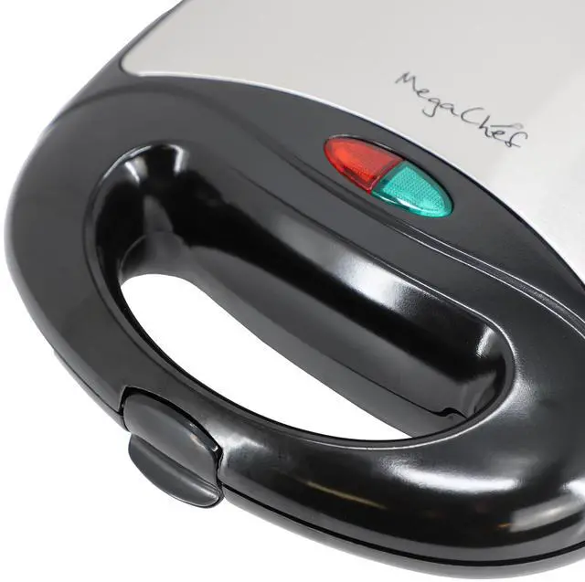 Alt view image 6 of 7 - MegaChef Electric Compact Aluminum Nonstick Sandwich Maker in Black