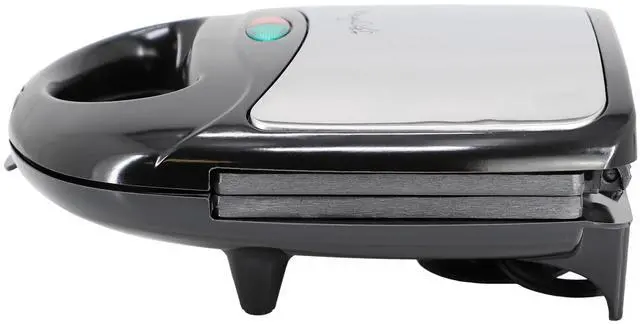 Alt view image 4 of 7 - MegaChef Electric Compact Aluminum Nonstick Sandwich Maker in Black