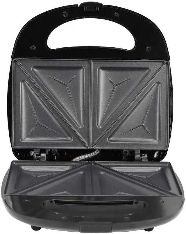 Alt view image 5 of 7 - MegaChef Electric Compact Aluminum Nonstick Sandwich Maker in Black