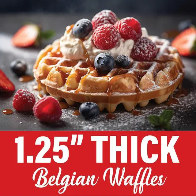 Alt view image 4 of 4 - Brentwood 5-Inch Non-Stick Flip Belgian Waffle Maker